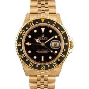 Pre Owned Men's Rolex GMT-Master 18k Gold 16718