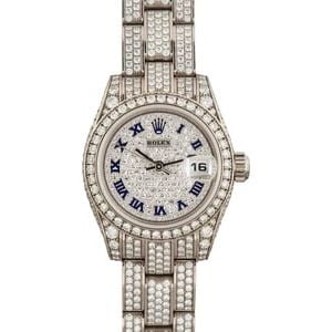 Ladies Rolex Datejust 179459 18k White Gold