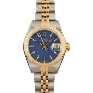 Ladies Rolex Date 69173 Blue Dial