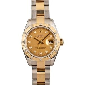 Rolex Lady Datejust 179313 Fluted Diamond Bezel