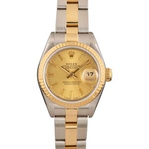 Ladies Rolex Datejust 69173 Champagne Dial