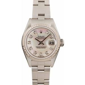 Ladies Rolex Oyster Perpetual 79174 Mother of Pearl Diamond Dial