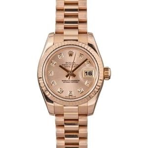 Ladies Rolex Datejust 179175 Everose Gold