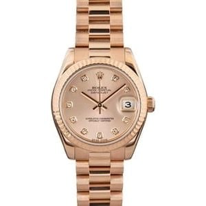 Ladies Rolex President 178275 18k Everose Gold