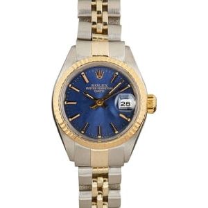 Pre Owned Rolex Lady Date 6916 Blue Dial