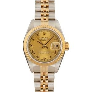 Ladies Rolex Datejust 69173 Champagne