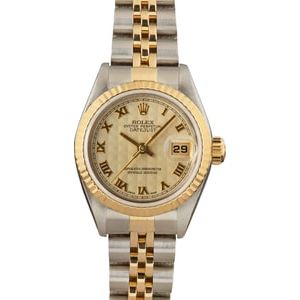 Datejust Ladies Rolex 69173 Ivory Pyramid Dial