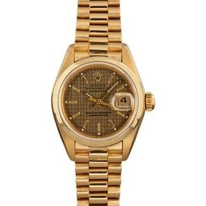 Ladies Rolex Datejust 79068 18k Yellow Gold