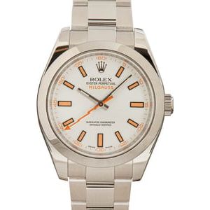 Rolex Milgauss 116400 White Superluminova Dial