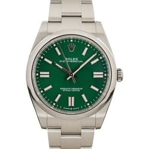 Pre-Owned Rolex Oyster Perpetual 124300 Green Dial