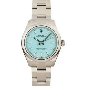 Pre-Owned Rolex Oyster Perpetual 277200 Turquoise Blue