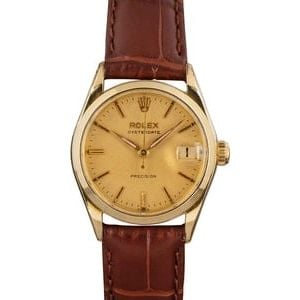 Vintage Rolex Oysterdate 6466 Yellow Gold