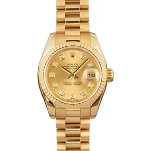 Ladies Rolex President 179178 Diamond Dial