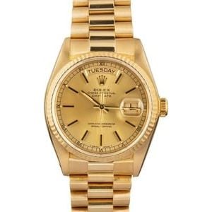 Men's Rolex President 18038 Champagne Dial