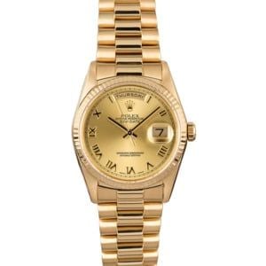 Used Rolex President 18238 Champagne Roman Dial