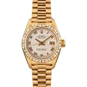 Ladies Rolex President 79258 Diamond Bezel