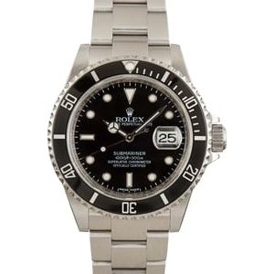 Used Rolex Submariner 16610T Black Dial