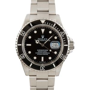 Pre-owned Rolex Submariner 16610 Steel Oyster