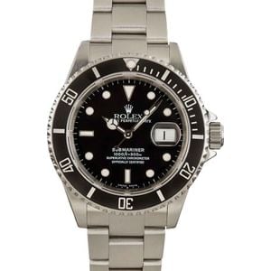 Men's Rolex Submariner 16610 Black