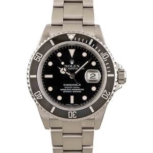 Rolex Submariner 16610T Black Luminous Dial