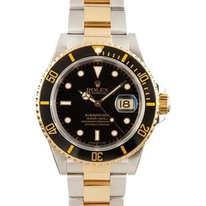 Pre-Owned Rolex Submariner 16613 Black Dial