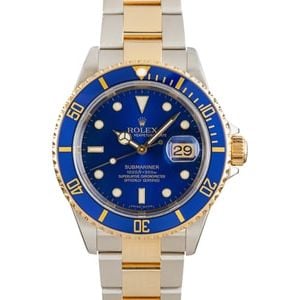 Rolex Submariner 16613 Blue Dial Two Tone Oyster