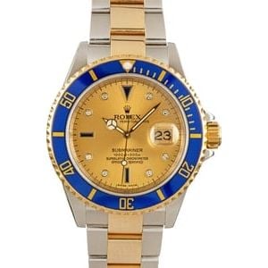 Used Rolex Submariner 16613 Serti Dial