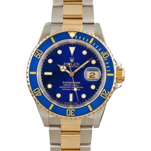 Pre Owned Rolex Submariner 16613 Blue Dial