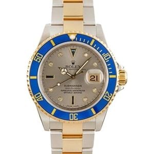 Pre-Owned Rolex Submariner 16613T Serti Dial