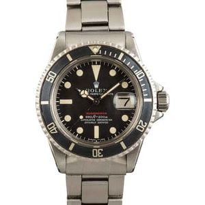 Vintage Rolex Submariner 1680 Matte Black Dial