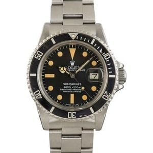 Vintage Rolex Red Submariner 1680 Stainless Steel