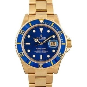 Men's Rolex Submariner 16808 Blue Dial