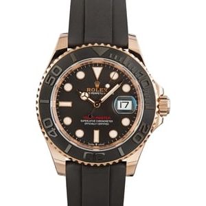 Rolex Yacht-Master 126655 18k Everose Gold on Oysterflex Strap