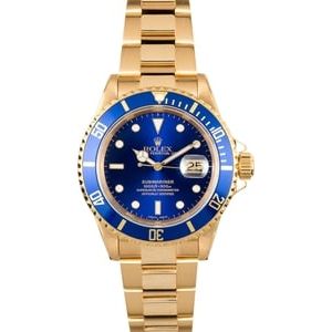 Rolex Submariner Yellow Gold 16618