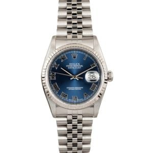 Rolex Men's Blue Roman Datejust 16234