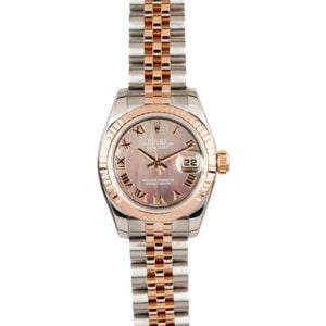 Used Lady Rolex DateJust Rose Gold Jubilee