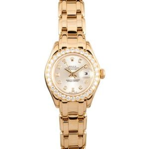 Ladies Rolex 18K Pearlmaster 69298