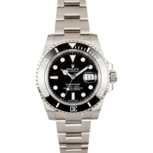 Rolex Black Ceramic Submariner 116610 Mens