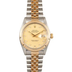 Rolex Datejust Champagne Diamond Dial 16013