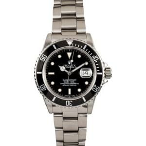 Mens Rolex Submariner Black 16800