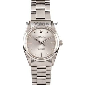 Pre Owned Rolex Oyster Stainless Steel With Silver Dial 1018