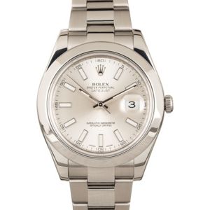 Rolex Datejust Silver 41MM 116300 Stainless