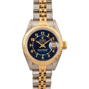 Ladies Rolex Datejust 69173 Blue Arabic Dial