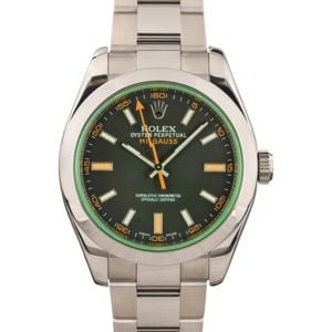 Used Rolex Milgauss 116400V Green Crystal