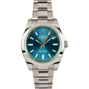 Rolex Milgauss 116400B Green Crystal