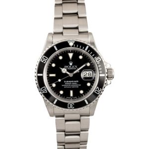 Black Rolex Submariner 16800 Black Dial