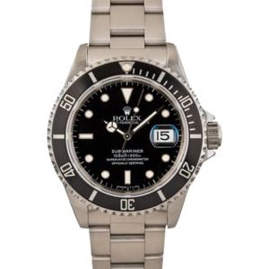 Used Rolex Submariner 16610 Black Tritium Dial