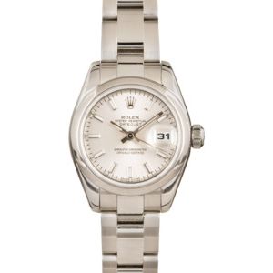 Rolex Lady-Datejust 26 179160 Silver Index