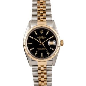 Men's Pre-Owned Rolex Oyster Perpetual DateJust Stainless Steel and Gold 16013