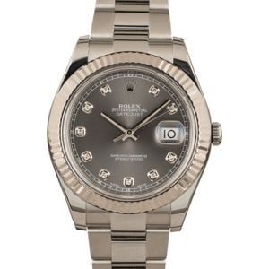 Rolex Datejust II 116334 Rhodium Diamond